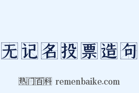 无记名投票造句是什么意思的图片